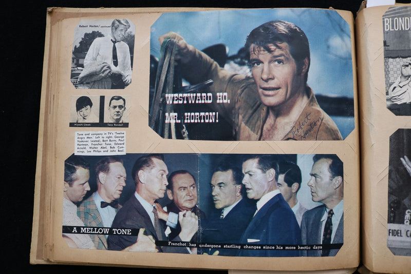 1950'S-1960'S TELEVISION STARS SCRAPBOOK -JAMES ARNESS - CHUCK CONNORS - E 24952