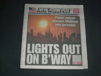 2019 JULY 14 NEW YORK POST NEWSPAPER - NYC POWER OUTAGE ON BROADWAY & UPPER WEST