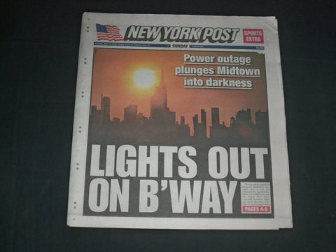 2019 JULY 14 NEW YORK POST NEWSPAPER - NYC POWER OUTAGE ON BROADWAY & UPPER WEST