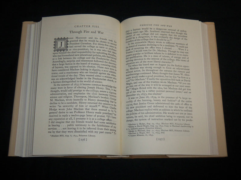 1966 PRINCETON 1746-1896 HARDCOVER BOOK BY THOMAS JEFFERSON WERTENBAKER- KD 6897