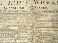 1865 JANUARY 18 THE HOME WEEKLY NEWSPAPER - CIVIL WAR COVERAGE - NP 8992