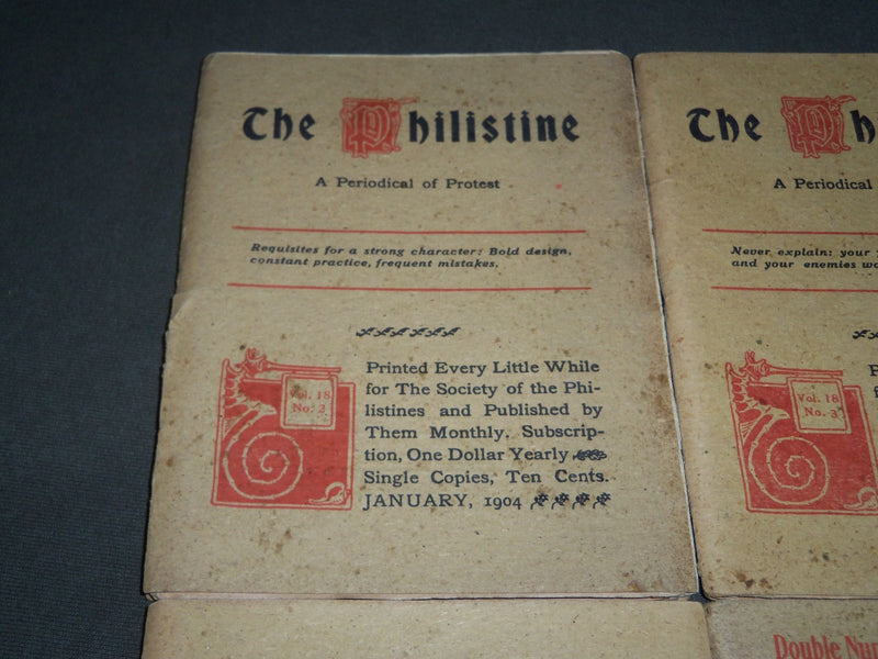 1904 THE PHILISTINE MAGAZINE LOT OF 12 ISSUES - BY ELBERT HUBBARD - WR 709F