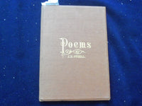 1885 POEMS HARDCOVER BOOK BY J.D. STEELL - KD 8452