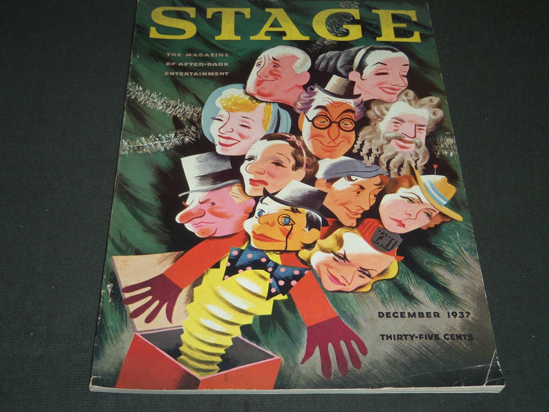 1937 DECEMBER THE STAGE MAGAZINE - NICE COVER- GREAT PHOTOS & ADS - ST 89