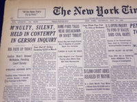 1938 MAY 19 NEW YORK TIMES - M' NULTY SILENT, HELD IN CONTEMPT IN GERSON- NT 687