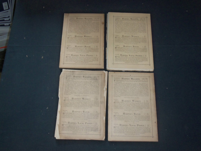 1880 HARPER'S MONTHLY MAGAZINE-LOT OF 13 ISSUES-NICE ILLUSTRATIONS & ADS-WR 466M