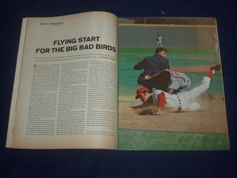 1970 OCTOBER 19 SPORTS ILLUSTRATED MAGAZINE-WORLD SERIES-ORIOLES VS REDS-ST 6772