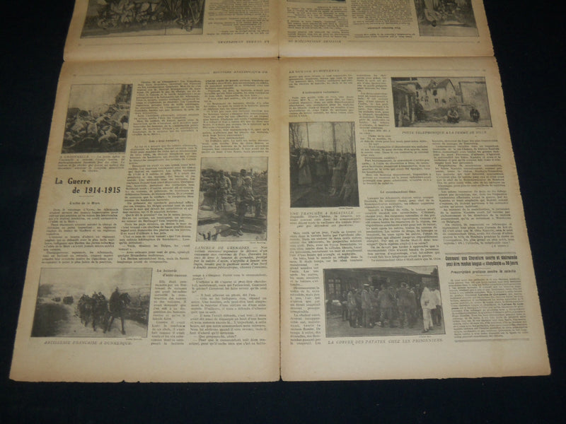 LE PETIT MARSEILLAIS SUPPLEMENT ILLUSTRE - GUERRE EUROPEENNE LOT OF 22 - O 3021