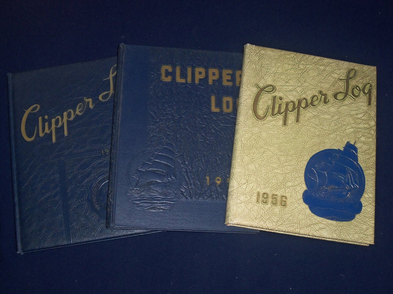 1954-1956 CLIPPER LOG WESTCHESTER COMMUNITY COLLEGE YEARBOOK LOT OF 3 - YB 459