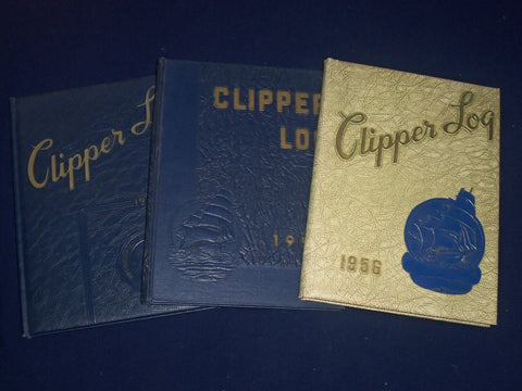 1954-1956 CLIPPER LOG WESTCHESTER COMMUNITY COLLEGE YEARBOOK LOT OF 3 - YB 459