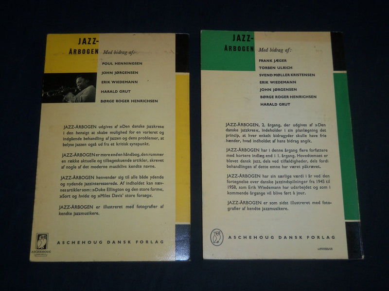 1957-1958 JAZZ-ARBOGEN BOOK LOT OF 2 - LOUIS ARMSTRONG & MILES DAVIS - KD 5723
