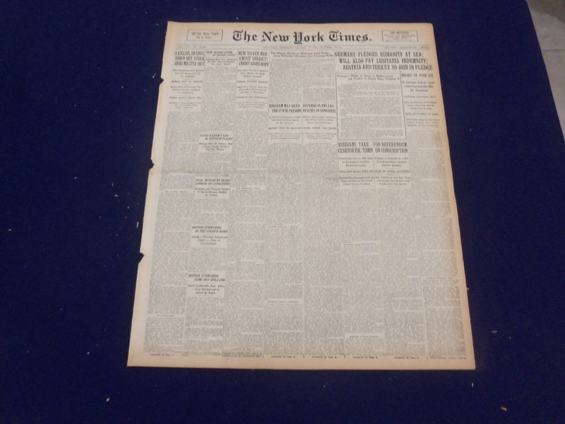 1916 JANUARY 8 NEW YORK TIMES - YOUNGSTOWN SET AFIRE, 3 KILLED - NT 9055