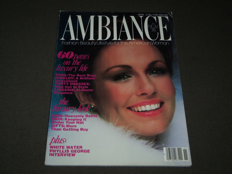 1978 NOVEMBER AMBIANCE MAGAZINE - PHYLLIS GEORGE COVER - J 3384