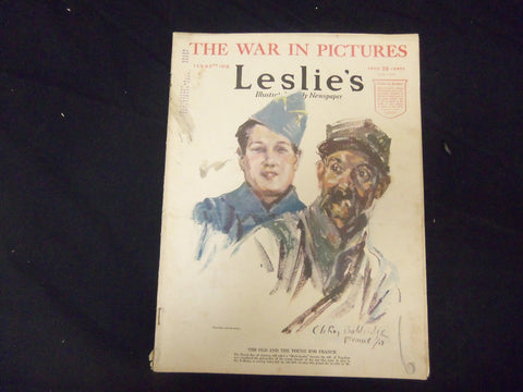 1918 FEBRUARY 23 LESLIE'S WEEKLY MAGAZINE - OLD AND YOUNG FOR FRANCE - ST 2187