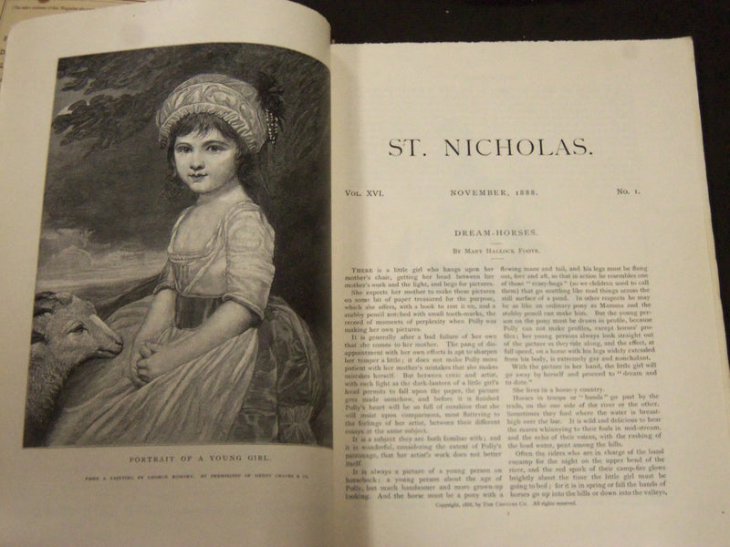 1888 ST. NICHOLAS MONTHLY MAGAZINE LOT OF 11 ISSUES - NICE ILLUS & ADS - WR 1074