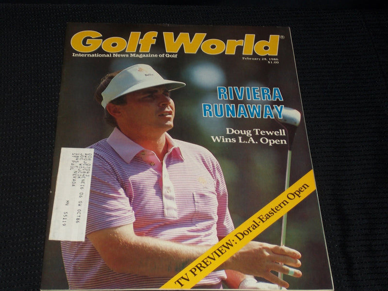 1986 FEBRUARY 28 GOLF WORLD MAGAZINE - DOUG TEWELL FRONT COVER - E 5568A