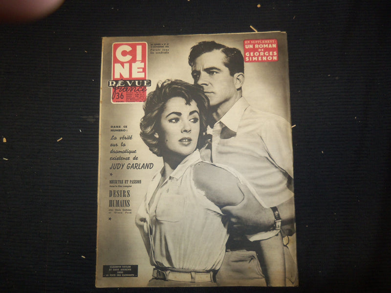 1954 NOVEMBER 19 CINE REVUE FRENCH MAGAZINE - ELIZABETH TAYLOR COVER - E 24767