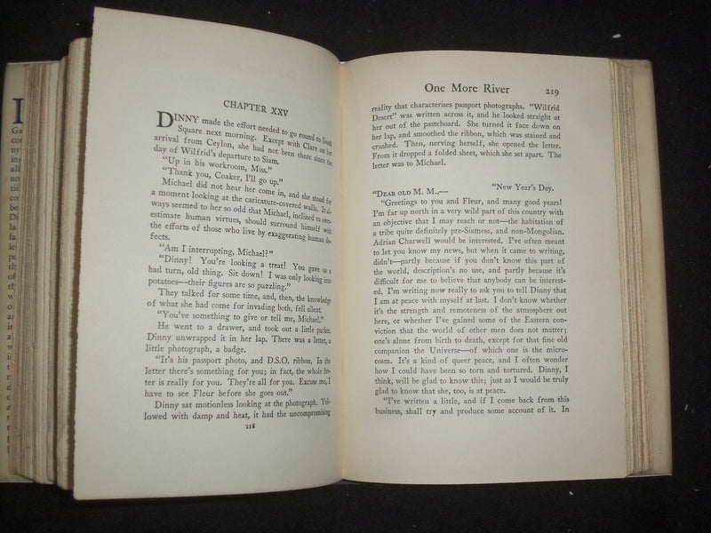 1933 ONE MORE RIVER HARDCOVER BOOK BY JOHN GALSWORTHY - KD 9231