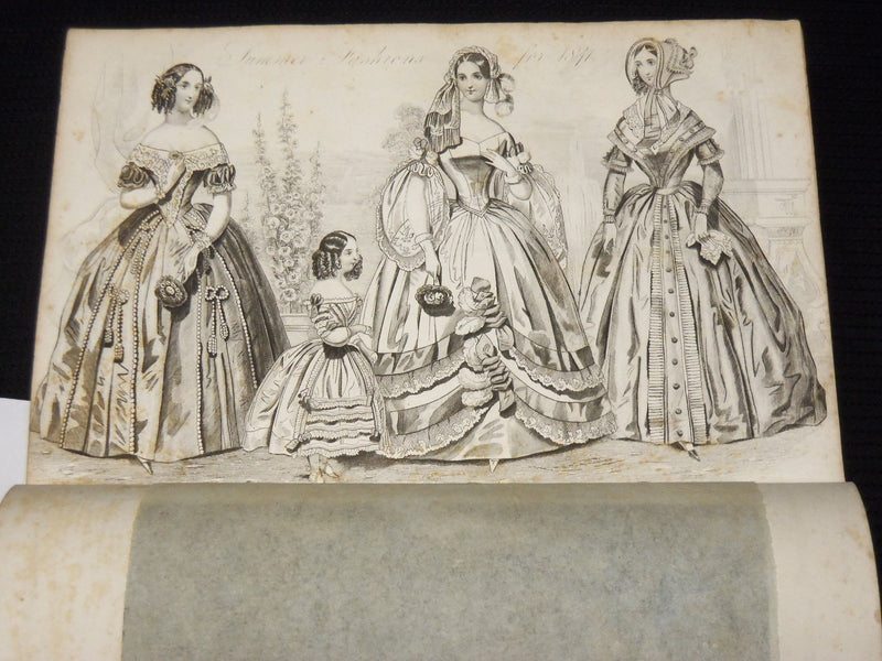 1841 MAY-1842 APRIL THE LADIES' COMPANION MAGAZINE BOUND VOLUME - KD 703Q