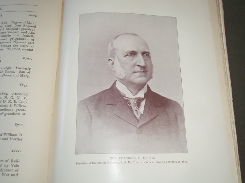 1899 EMPIRE STATE SOCIETY S. A. R. REGISTER - MEMBERES & ANCESTOR - KD 4596