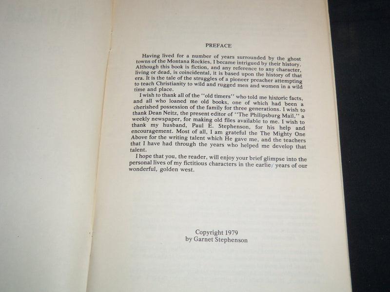 1979 PINE CITY MONTANA TERRITORY BOOK INSCRIBED BY GARNET STEPHENSON - J 8717