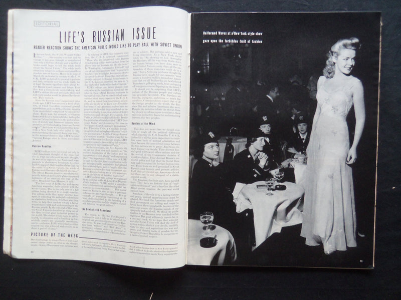 1943 APRIL 19 LIFE MAGAZINE - SOLDIER'S FAREWELL - L 335