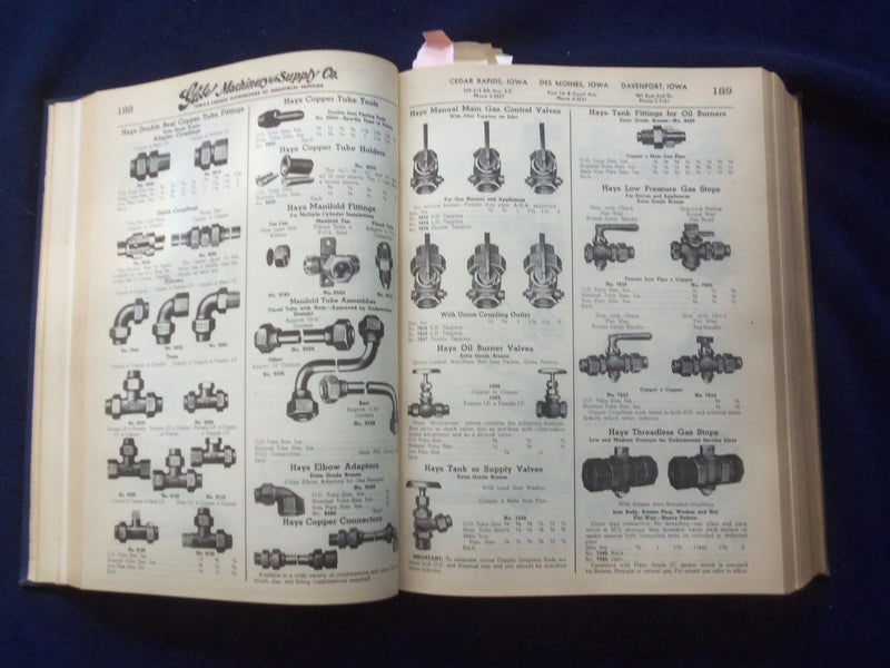 1949 GLOBE MACHINERY AND SUPPLY CO. HARDCOVER CATALOG NO. 50 - IOWA - R 98H