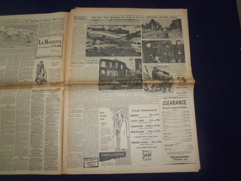 1944 JULY 12 NEW YORK TIMES - ROOSEVELT AGREES TO RUN FOR A FOURTH TERM- NP 6590
