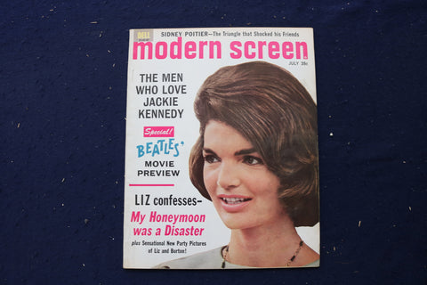 1964 JULY MODERN SCREEN MAGAZINE - JACQUELINE KENNEDY COVER - E 17424