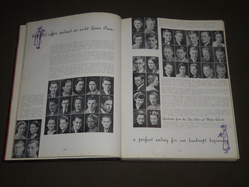 1936 LE BIJOU OHIO WESLEYAN UNIVERSITY YEARBOOK - DELAWARE OHIO - YB 1262