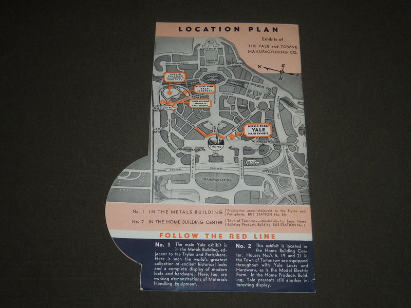 1939 YALE & TOWNE IN NEW YORK WORLD'S FAIR BROCHURE - J 2512