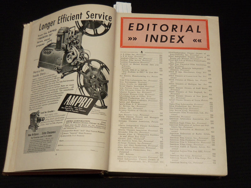1948 THE FILM DAILY YEAR BOOK OF MOTION PICTURES - JACK ALICOATE - KD 6132H