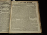1831-1832 NEW YORK MIRROR AND LADIES GAZETTE BOUND VOLUME - R 89H