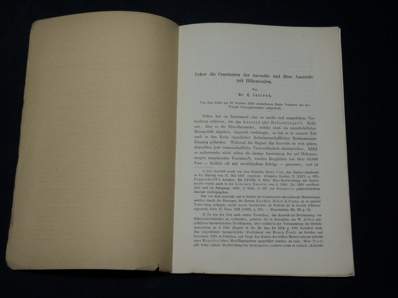 1876 REPERTORIUM FUR EXPERIMENTAL PHYSIK GERMAN BOOK BY DR. C. JELINEIC- J 5900