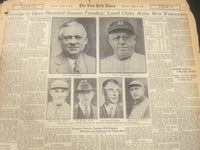 1928 APRIL 8 NEW YORK TIMES SPORTS SECTION - GEHRIG - DUROCHER - NT 5320