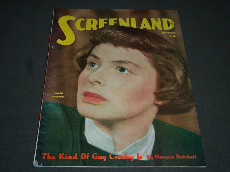 1948 NOVEMBER SCREENLAND MAGAZINE - INGRID BERGMAN COVER - ST 4986