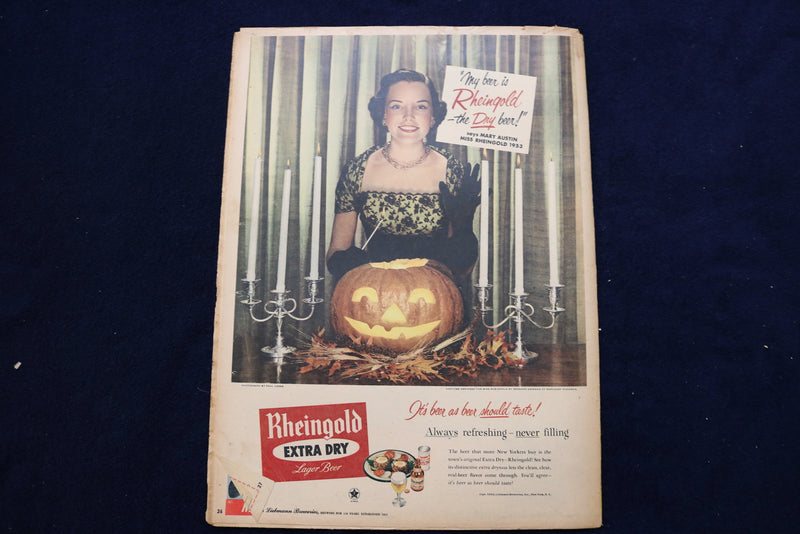 1953 OCTOBER 11 NY MIRROR MAGAZINE - GINA LOLLABRIGIDA COVER - E 22515