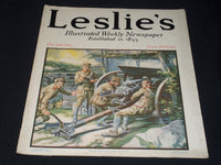 1915 OCTOBER 21 LESLIE'S ILLUSTRATED MAGAZINE - WAITING FOR RANGE COVER - E 5546