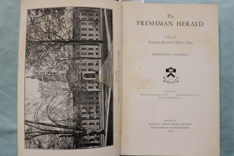 1933 THE FRESHMAN HERALD PRINCETON UNIVERSITY YEARBOOK - PRINCETON, NJ - YB 3582