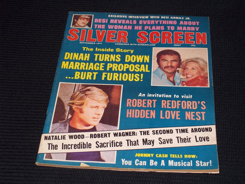 1974 SEPTEMBER SILVER SCREEN MAGAZINE - ROBERT REDFORD FRONT COVER - E 12270