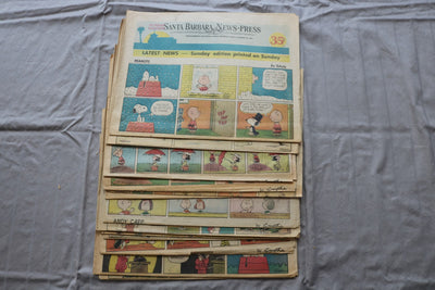 1974-1975 SANTA BARBARA NEWS-PRESS SUNDAY COMICS SECTIONS- LOT OF 14- NP 9309