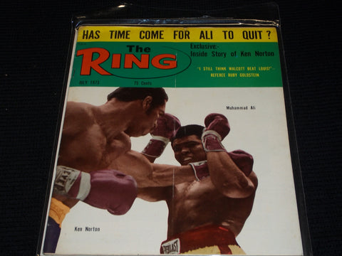1973 JULY THE RING MAGAZINE - NORTON ALI FRONT COVER - E 3970