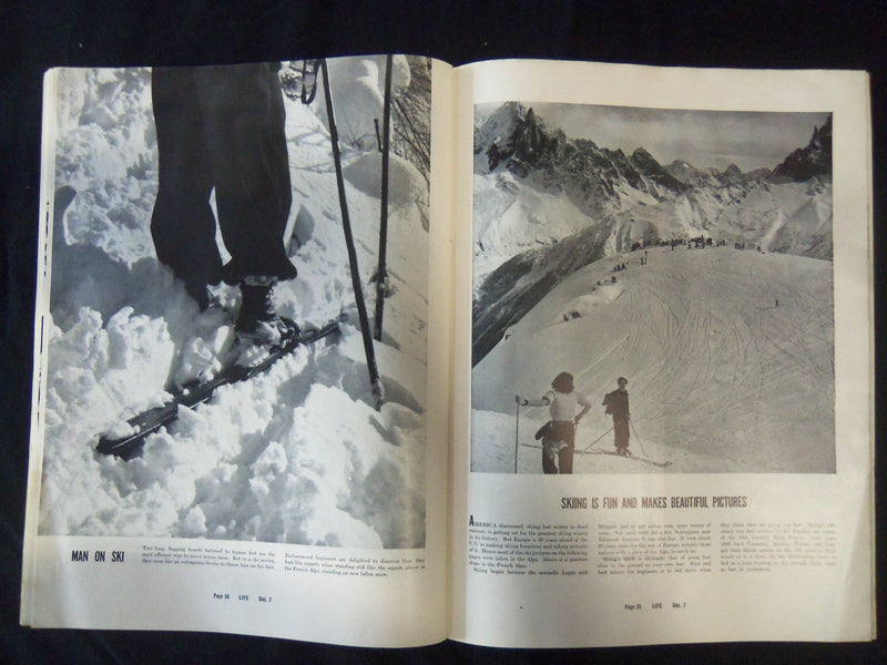 1936 DECEMBER 7 LIFE MAGAZINE - VOLUME 1 NUMBER 3 - SKIING - L 3