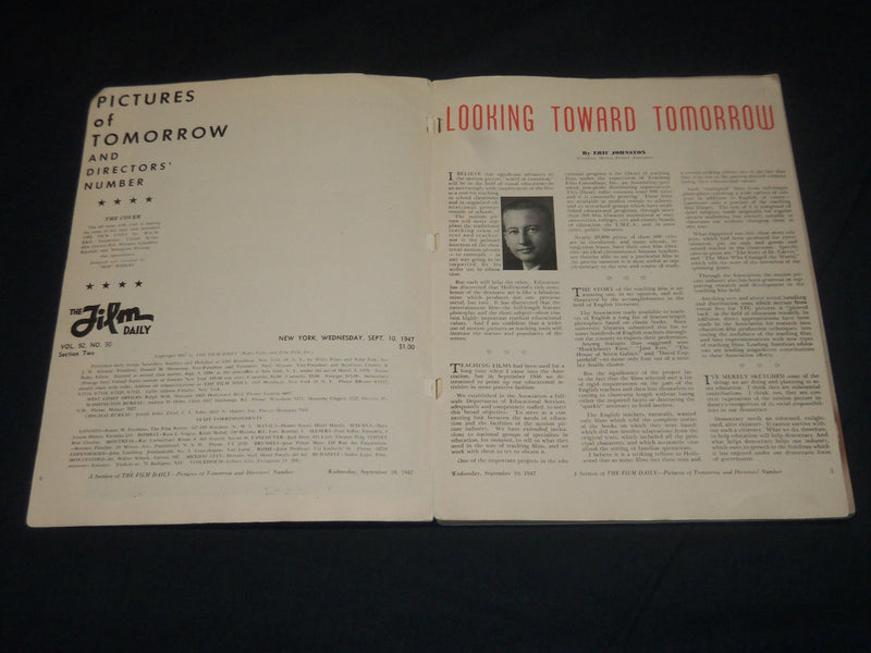 1947 SEPTEMBER 10 THE FILM DAILY MAGAZINE - DIRECTORS' NUMBER - J 5545