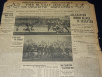 1911 THE BOSTON HERALD SUNDAY SPORTING SECTIONS LOT OF 11 - NICE PHOTOS - UP 97