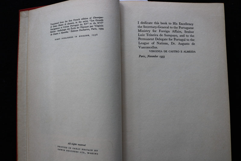 1936 CONQUESTS & DISCOVERIES OF HENRY THE NAVIGATOR HARDCOVER BOOK BY - KD 9740