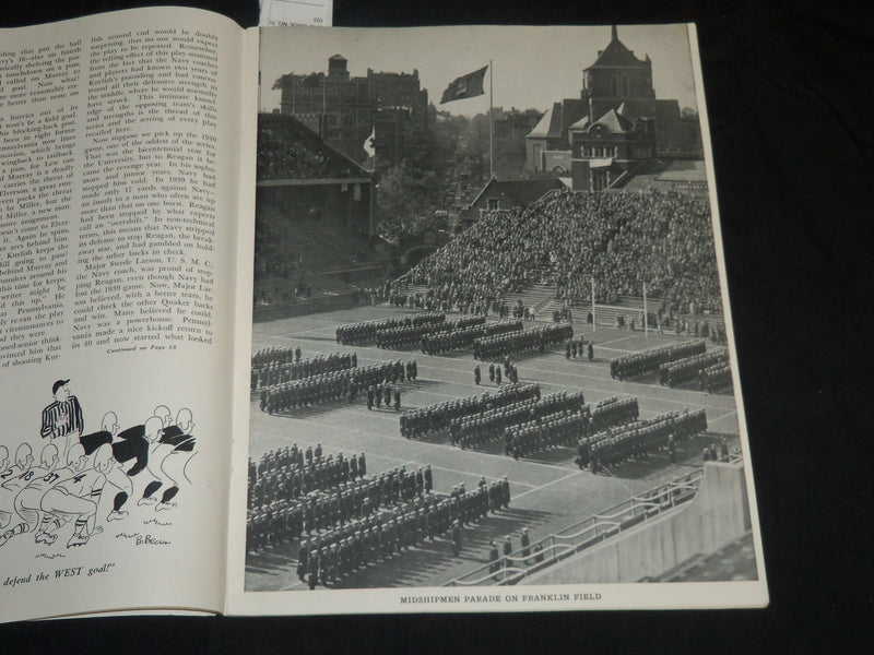 1944 OCTOBER 28 NAVY VS. PENNSYLVANIA FOOTBALL PROGRAM - NICE PHOTOS - J 5762