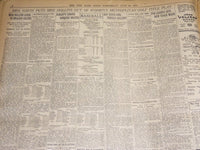 1917 JUNE 20 NEW YORK TIMES NEWSPAPER - WILSON TO EMBARGO FOOD EXPORTS - NT 7809