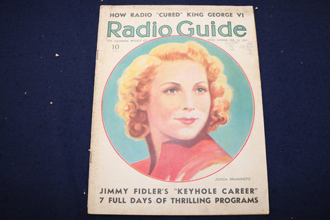 1937 FEBRUARY 13 RADIO GUIDE MAGAZINE - JESSICA DRAGONETTE COVER - E 9199