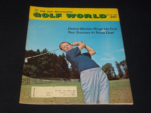 1969 MAY 20 GOLF WORLD MAGAZINE - DEANE BEMAN FRONT COVER - E 6507